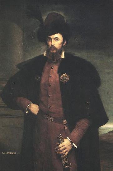 Leon Kaplinski Portrait of Jan Dzialynski. Sweden oil painting art